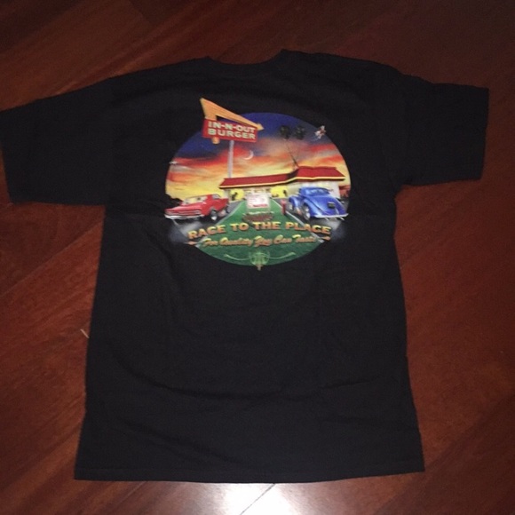 IN-N-OUT BURGER RESTAURANT BLACK T-SHIRT TOP - Picture 6 of 8